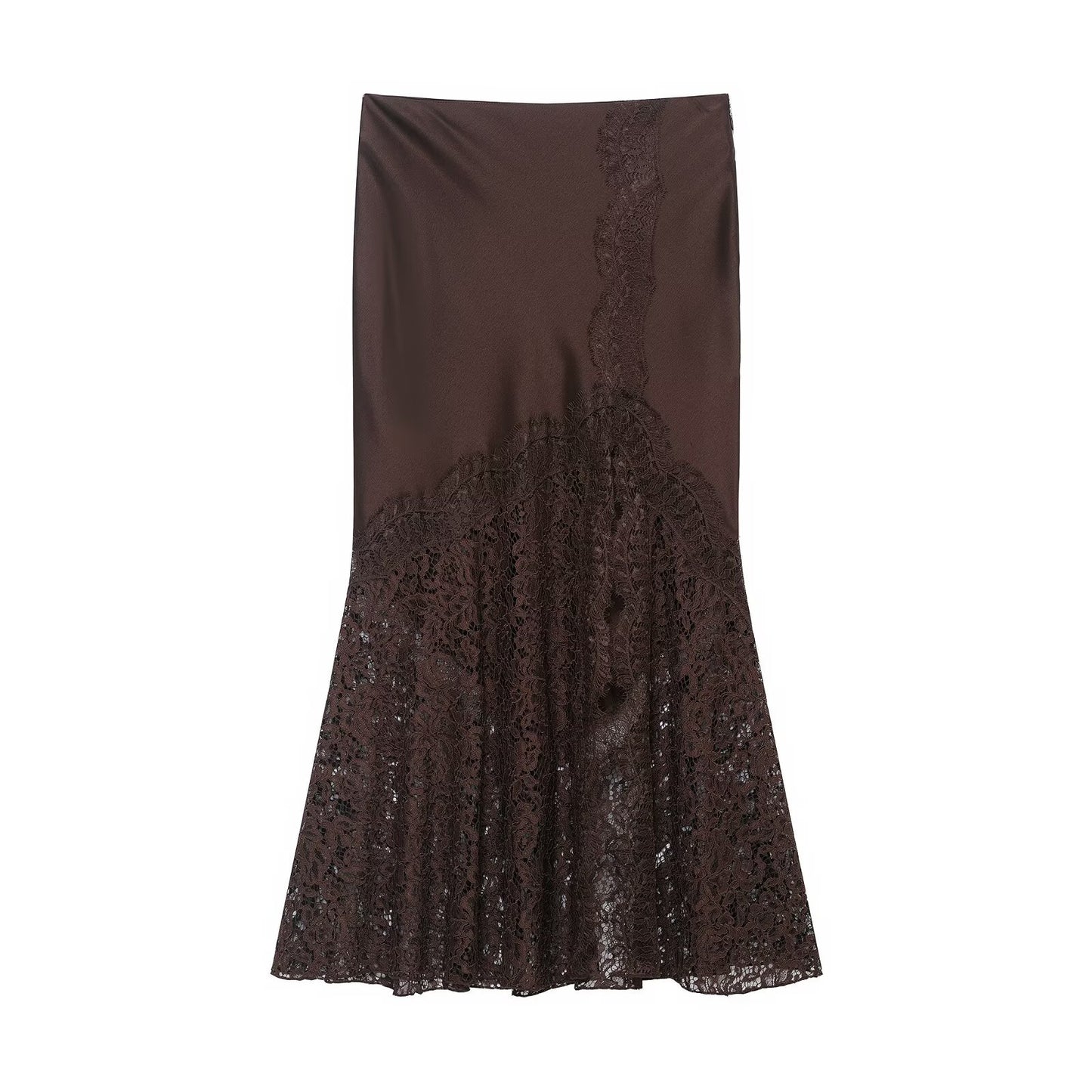 Lace silk half skirt women's clothing