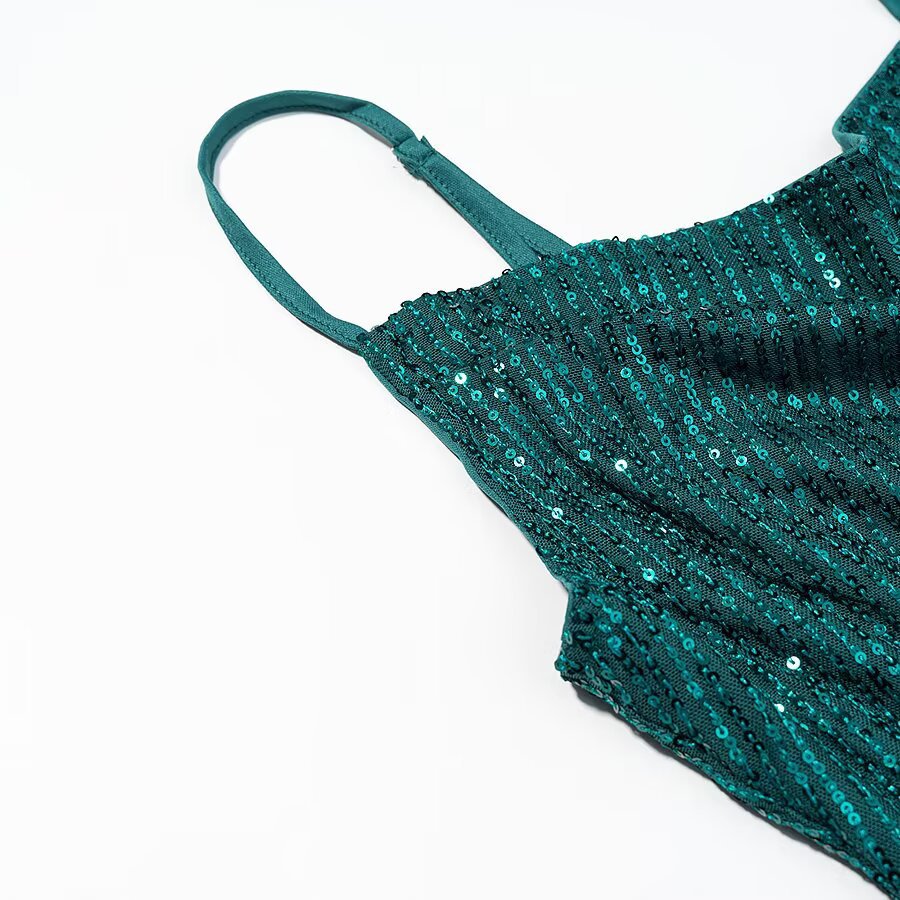 Sexy sequin camisole dress for women