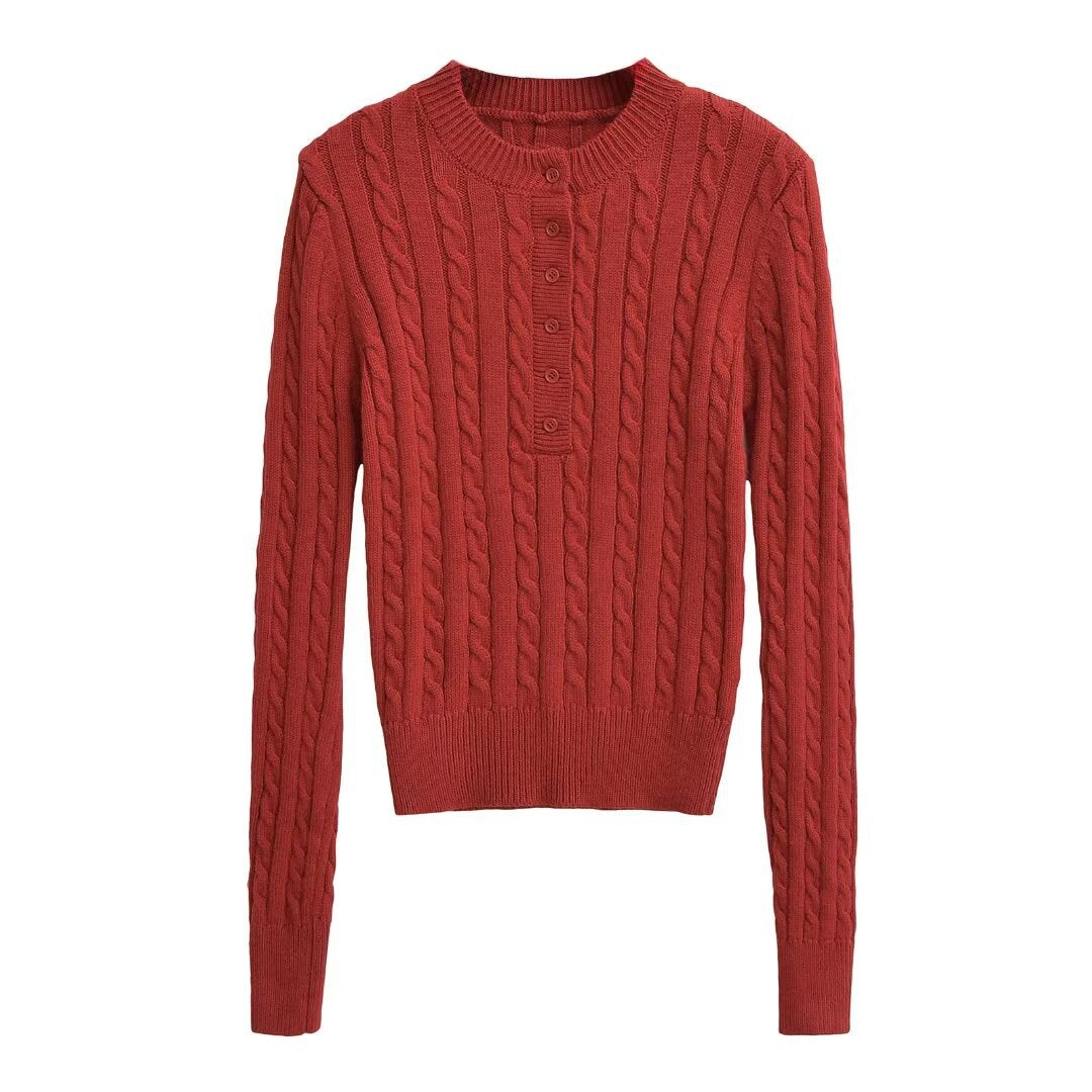 Half open collar single buckle cover top