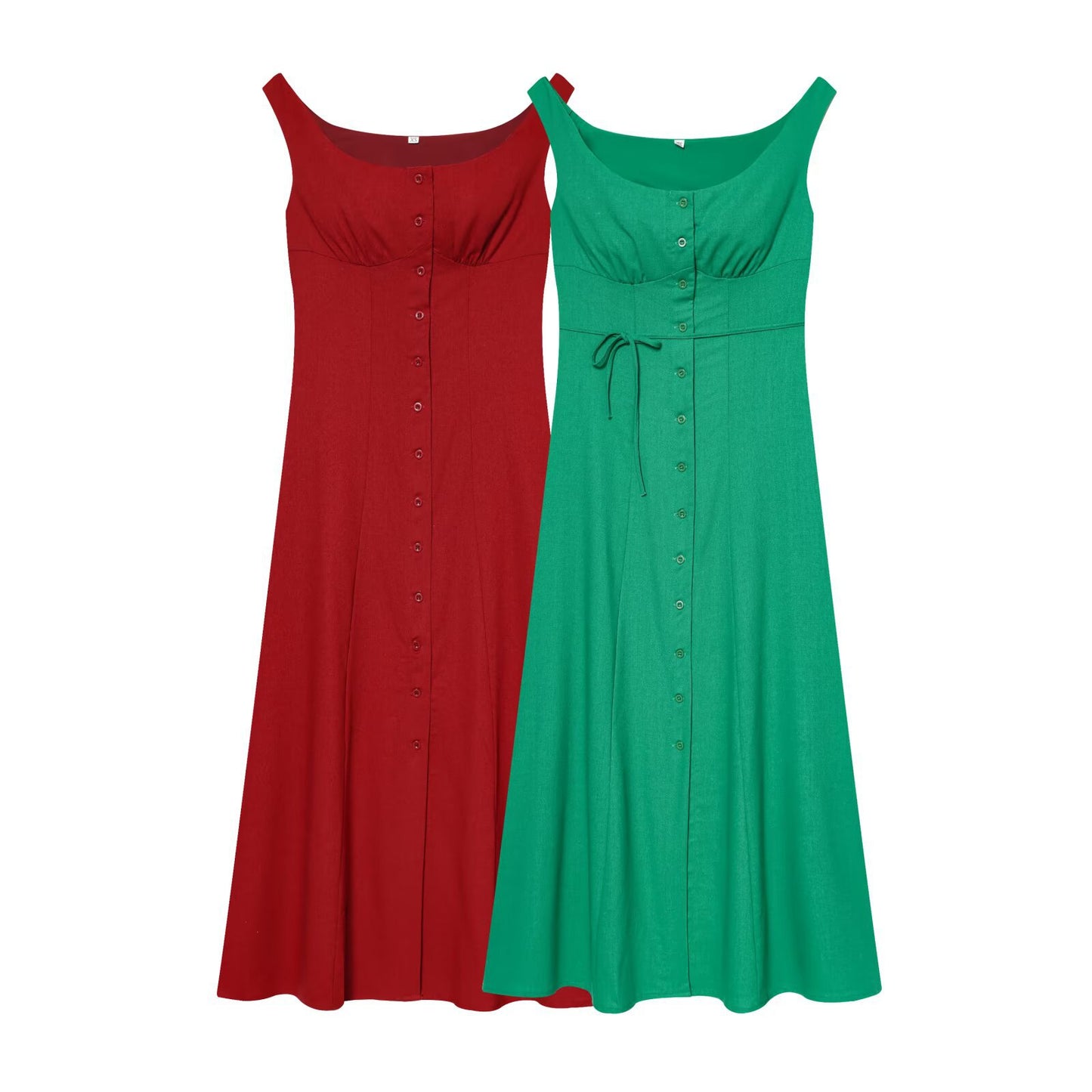 Chic Style New Women's Linen Blend Dress