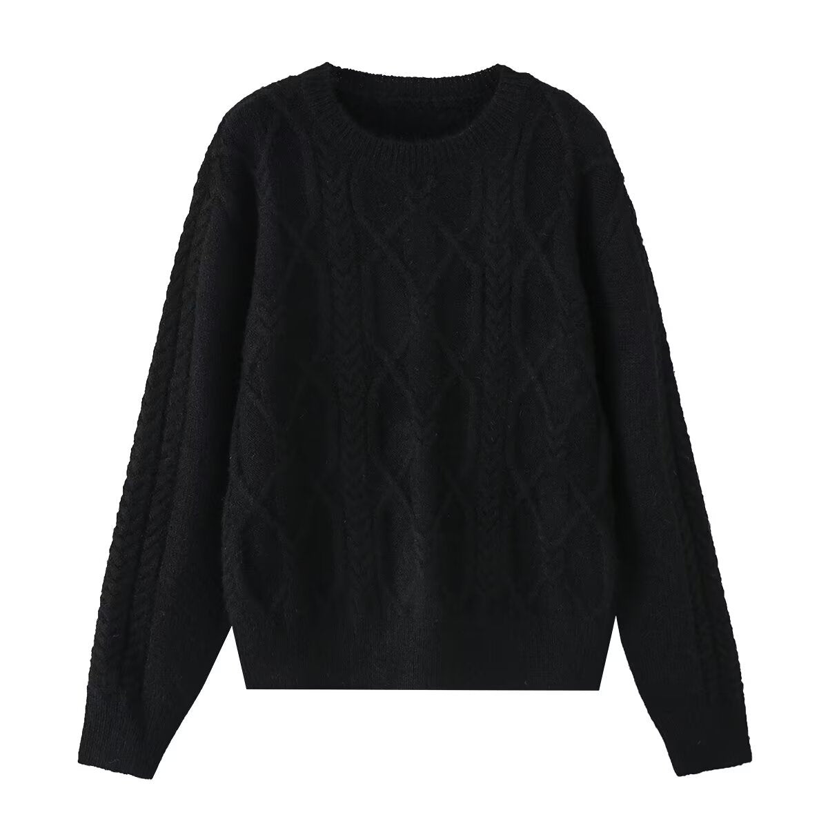 Half high neck loose sweater top