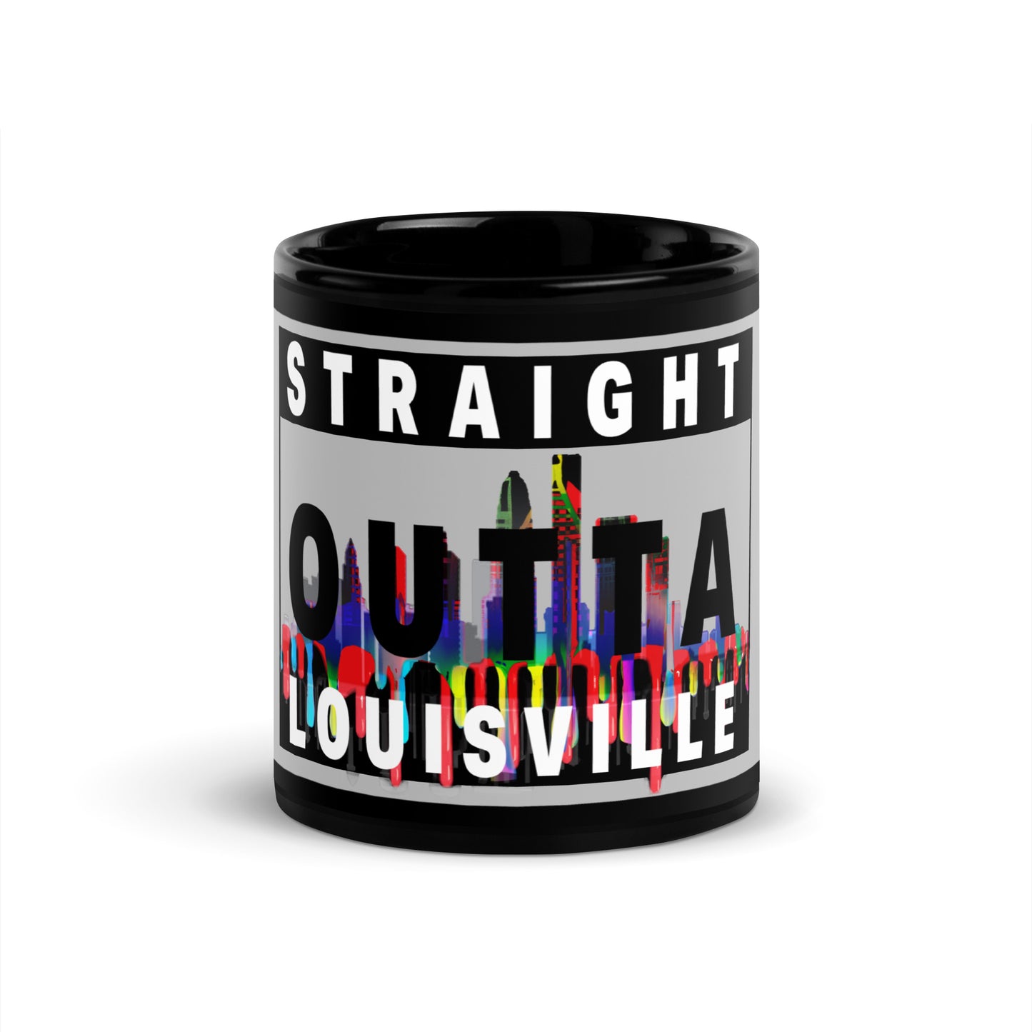 Sla straight out of Louisville Black Glossy Mug