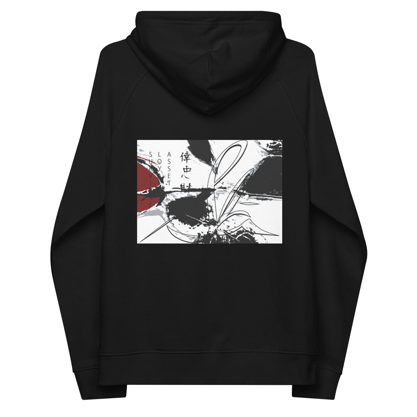 Slā rose Survival Loyalty Assets Rose mandarin, Unisex eco raglan hoodie