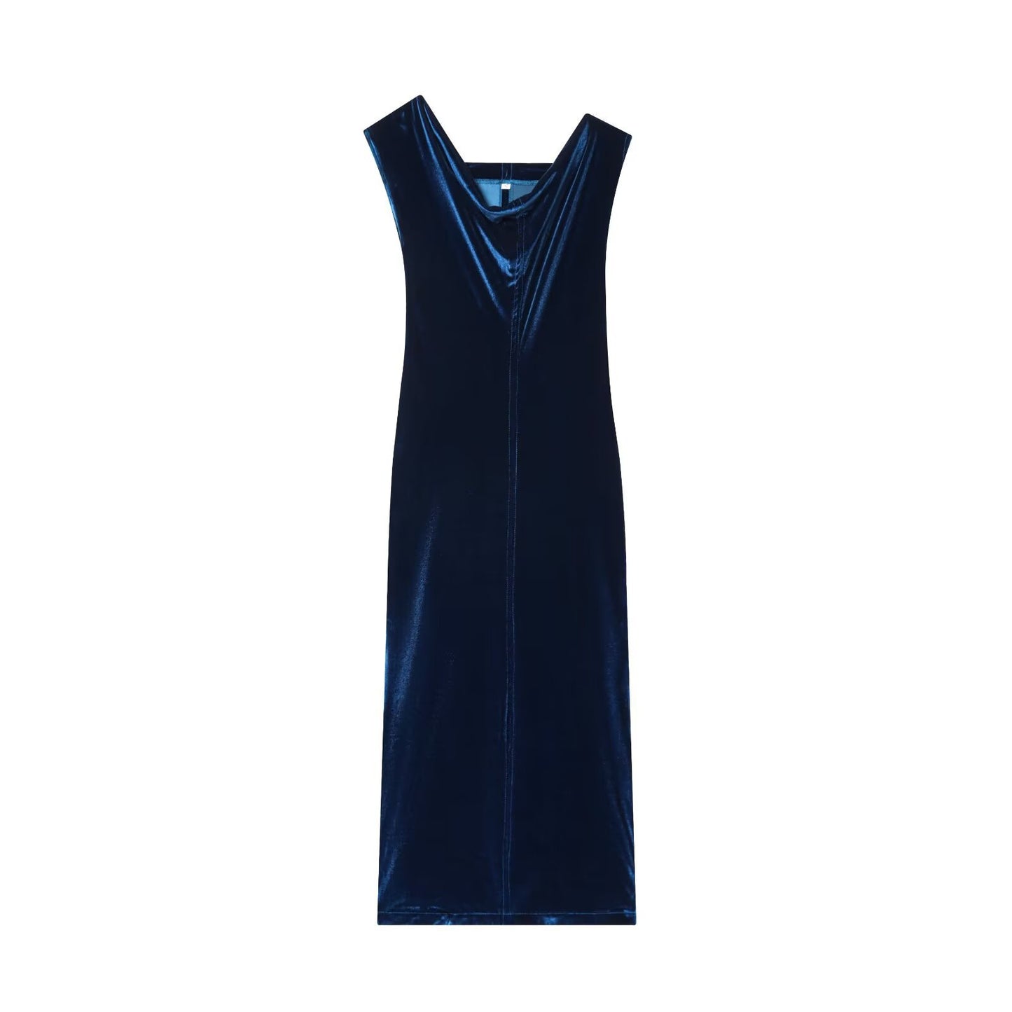 Dress Waist Velvet Midi Dress for Women