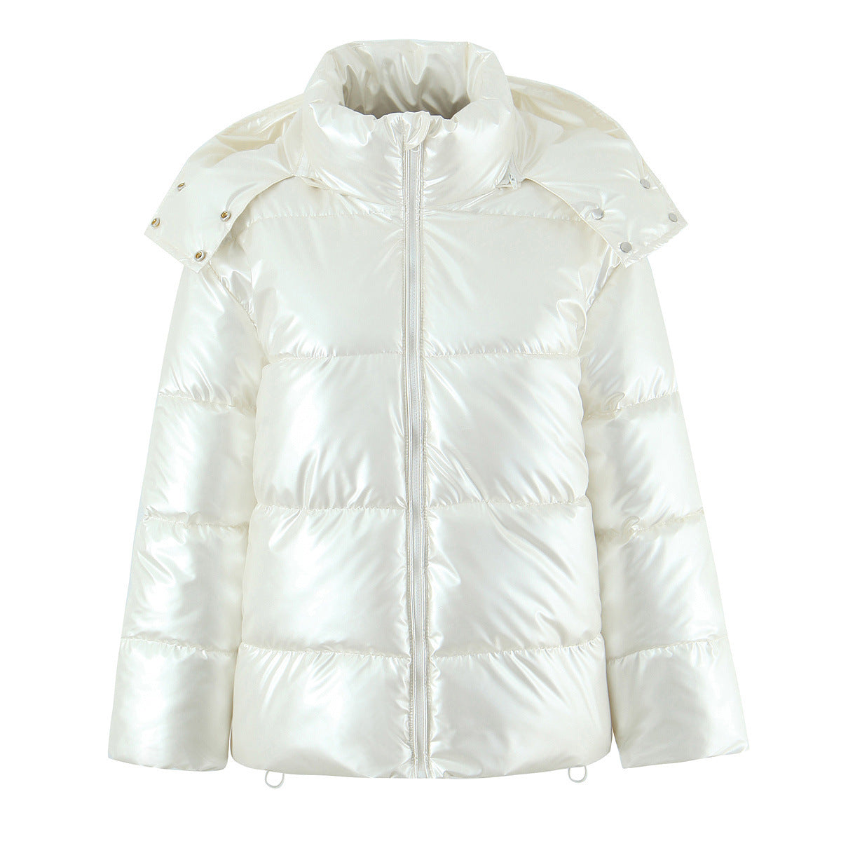 Multi colored women's loose stand collar bread jacket cotton coat versatile
