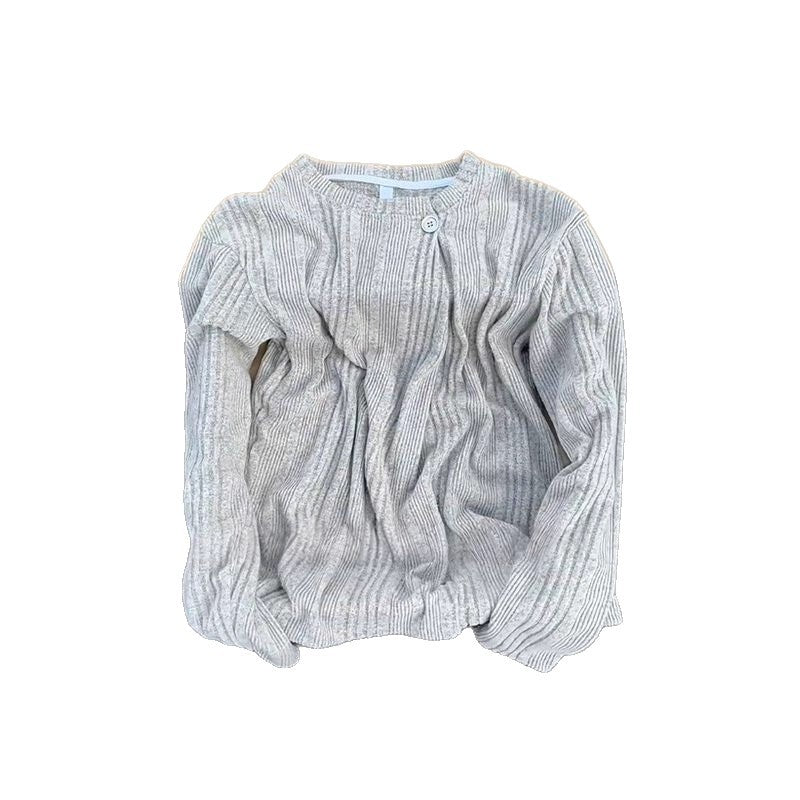Single Button Knit Long Sleeve Base Layer Men's High-End Slim Fit Collarless Hoodie Inner T-Shirt