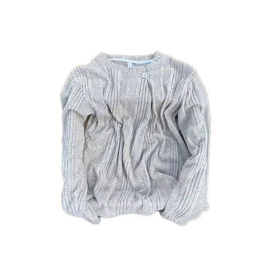 Single Button Knit Long Sleeve Base Layer Men's High-End Slim Fit Collarless Hoodie Inner T-Shirt