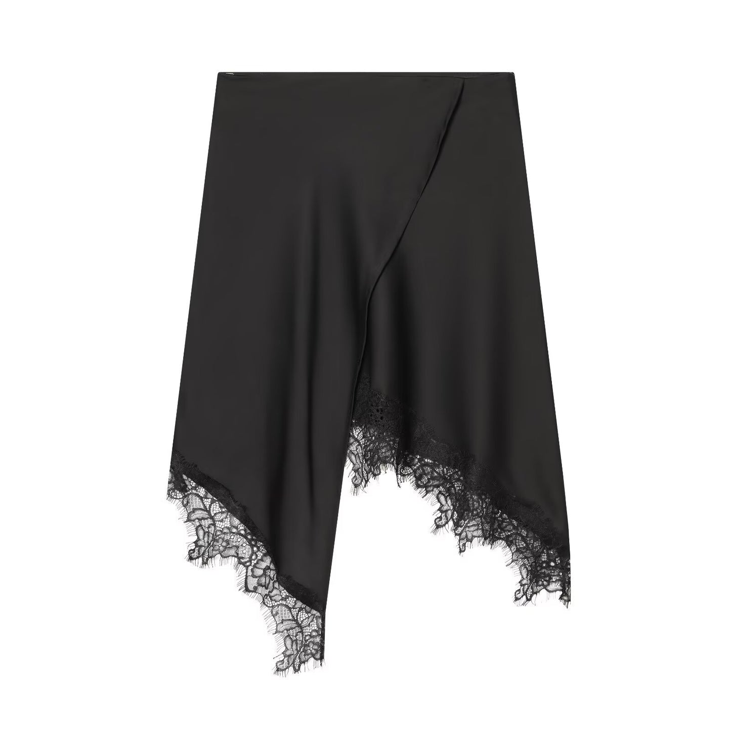 Irregular lace patchwork skirt