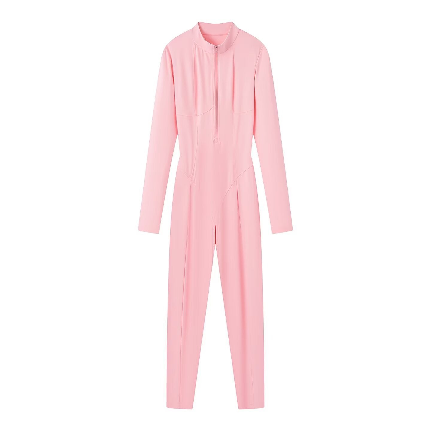 Yoga Suit Women's 3D Shaping Fit Round Neck Long Sleeve Athletic One-Piece Yoga Suit