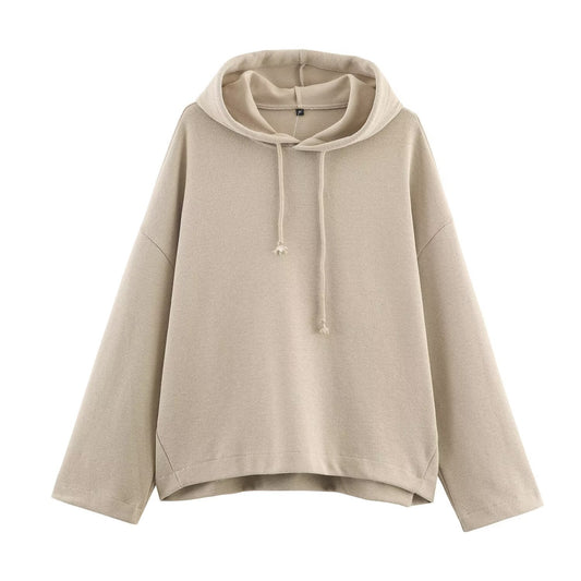 Style Soft Hooded Hoodie with Wide Leg Pants Set for Women