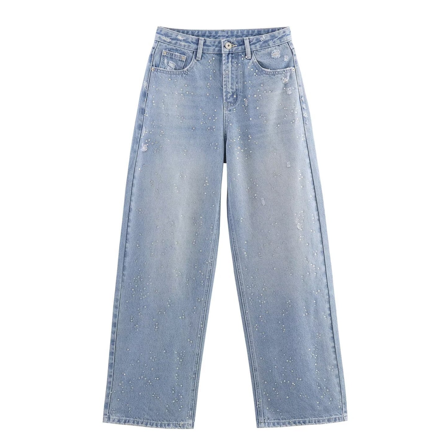 Women’s Cropped Denim jacket Button Notched Collar Cropped Women