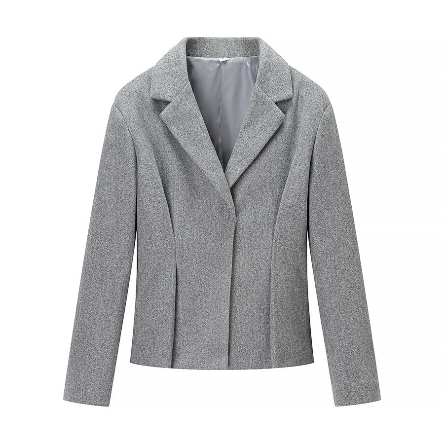 Chic Western-Style Women's Suit Jacket and Skirt Set, Fashionable and Versatile Outfit