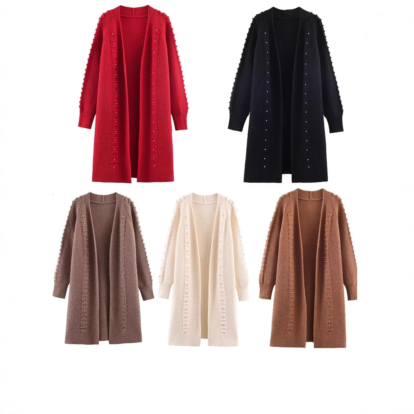 Jacket Loose rivet knitted cardigan sweater jacket