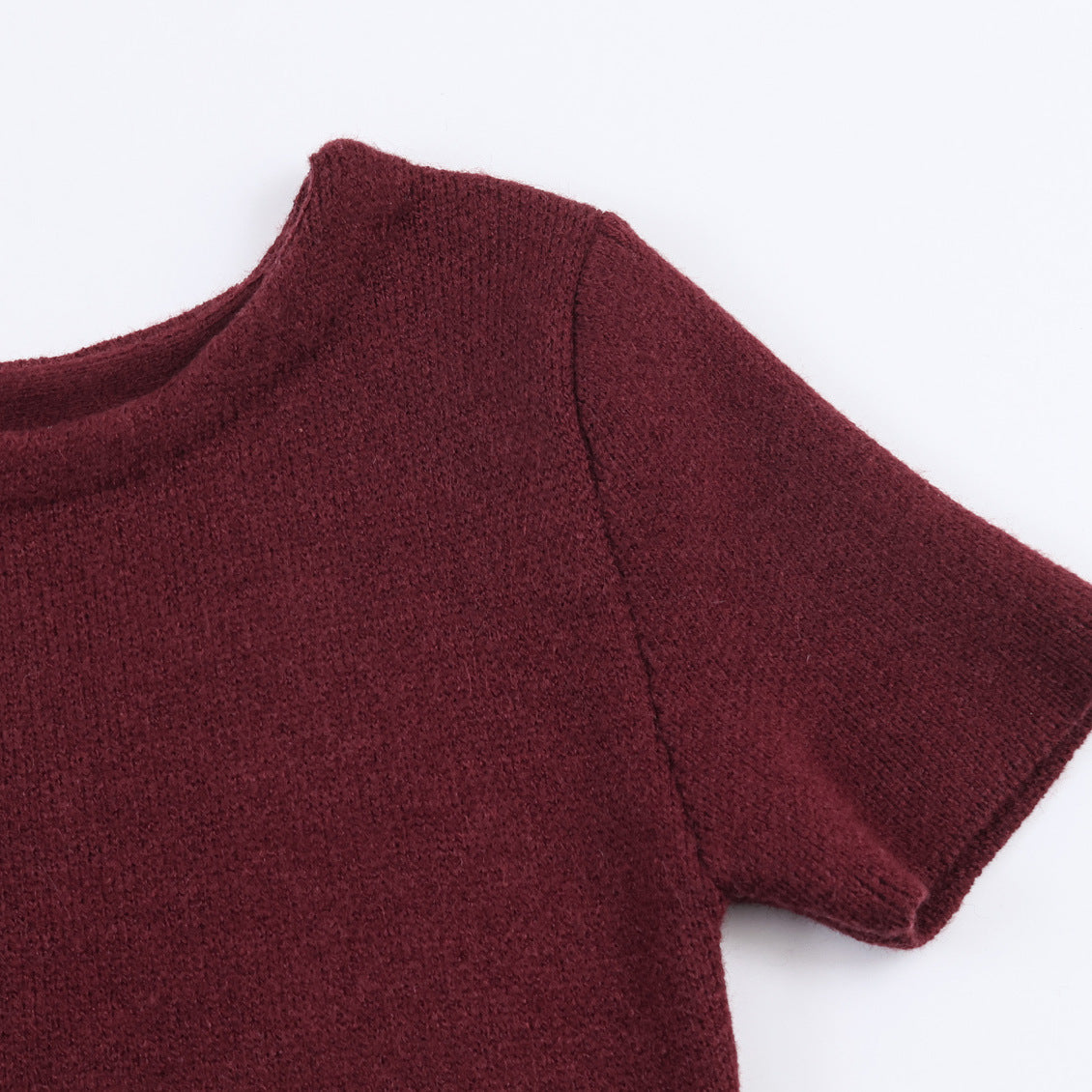 Artificial fur patchwork knitted dress