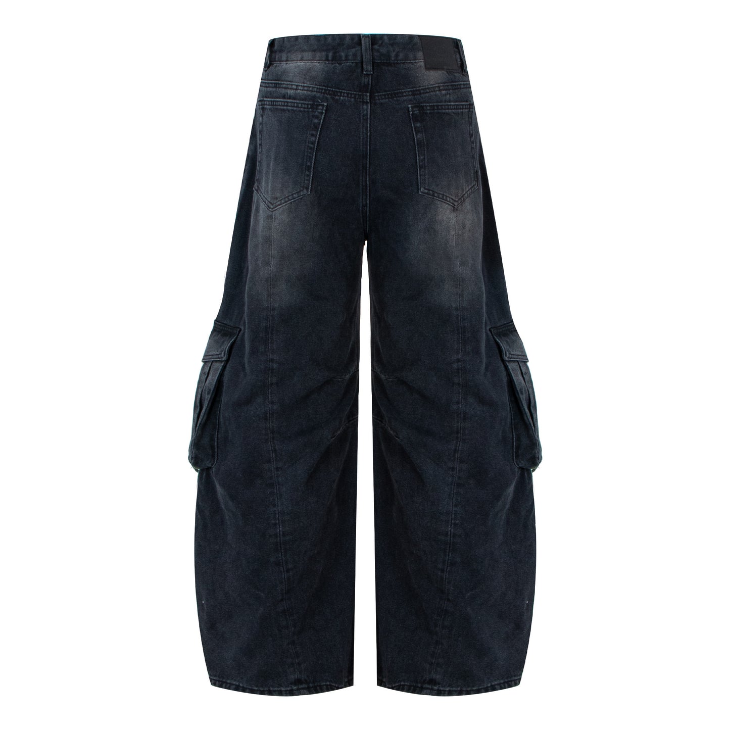 Washed Vintage Loose Cargo Pants Women Retro Versatile Denim Pants