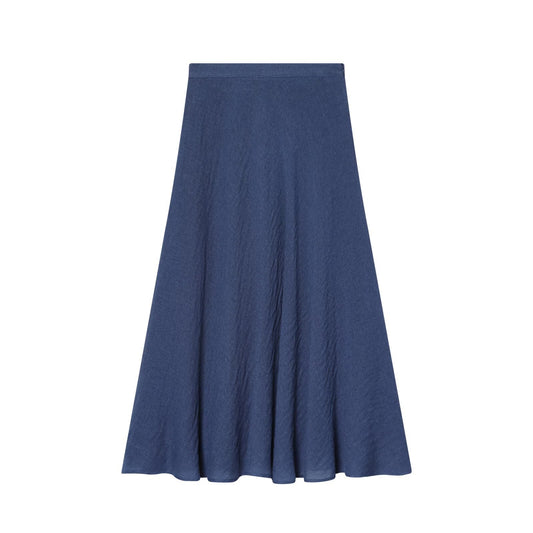 Commuting style elegant satin flute skirt
