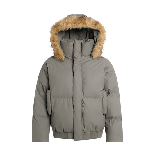 Mao collar hooded short cotton jacket