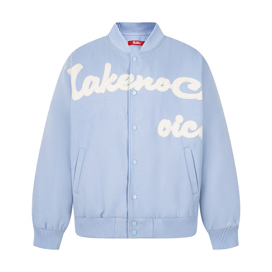 Embroidery Baseball Jacket Casual Loose Fit Couple's Outwear