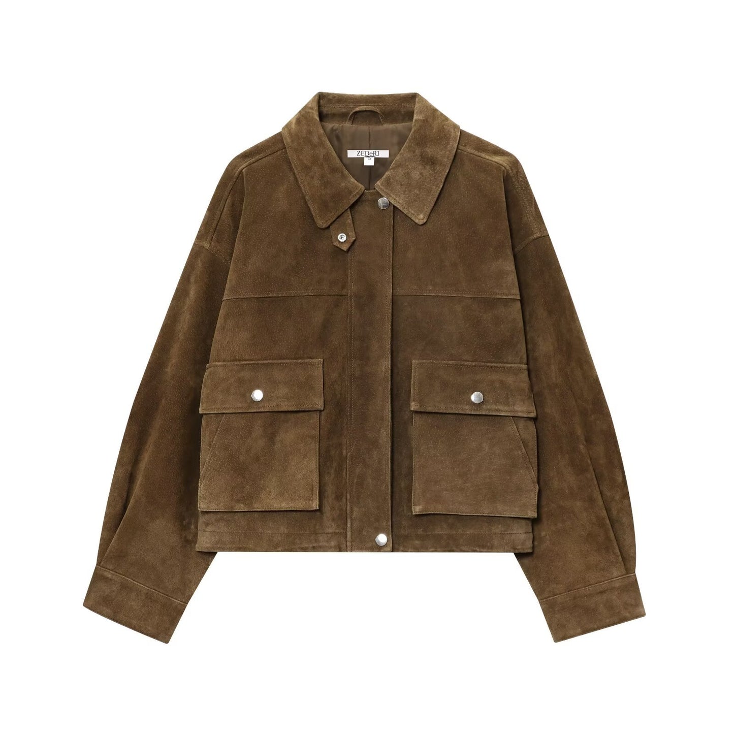 Leather pilot jacket women's jacket