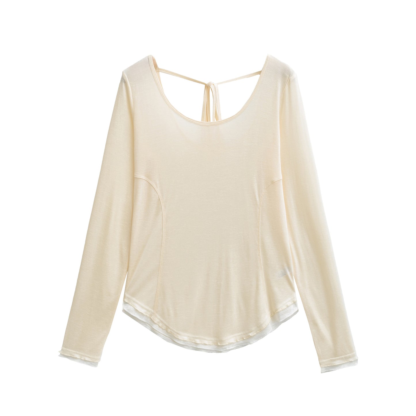 Slim fit backless tied top T-shirt