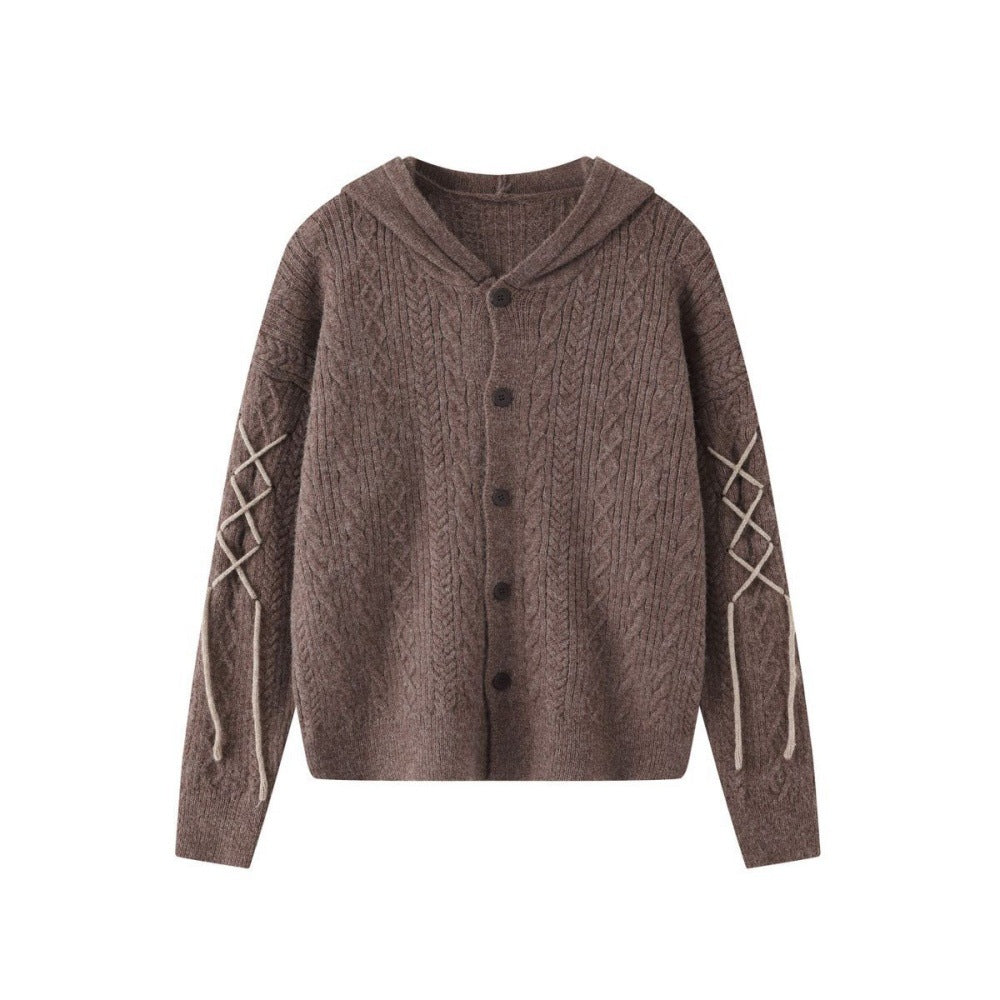 Twist Fried Dough Twists Cardigan Sweater