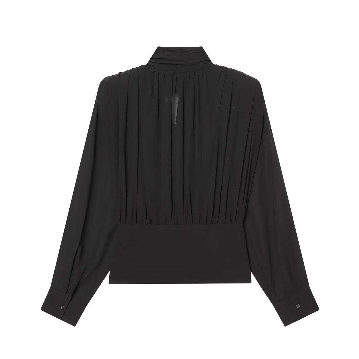Elegant pleated chiffon top for spring