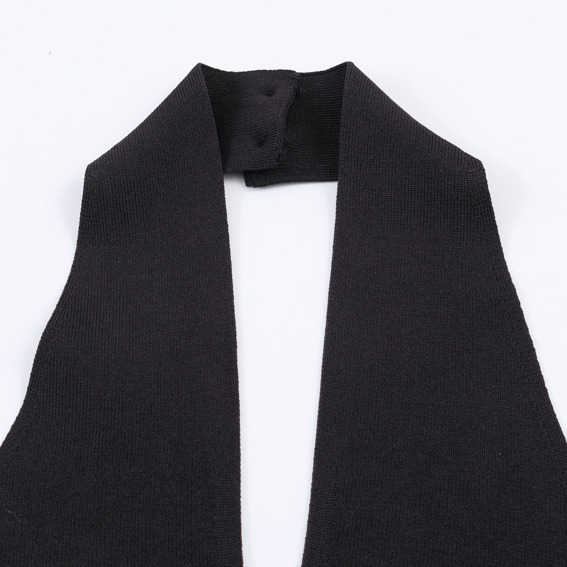 Spicy girl pleated knitted halter neck top