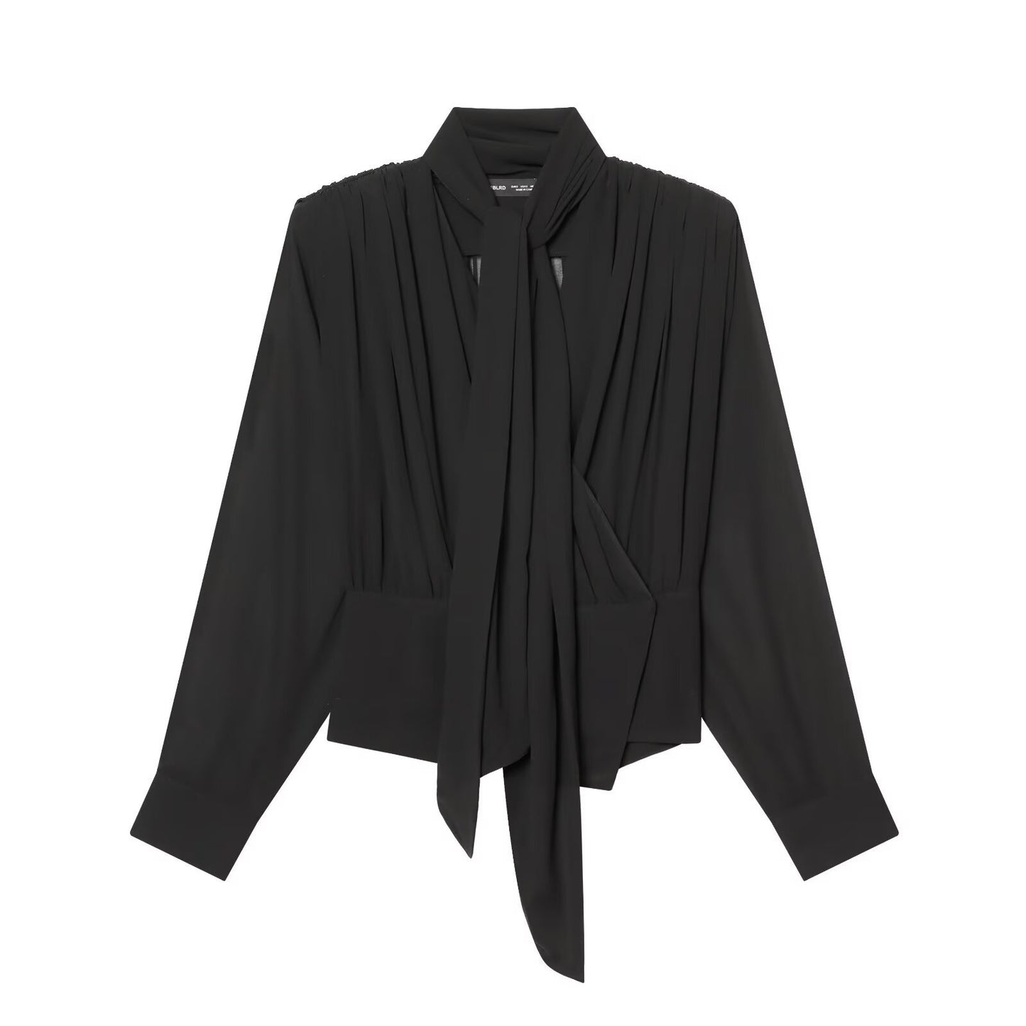 Elegant pleated chiffon top for spring