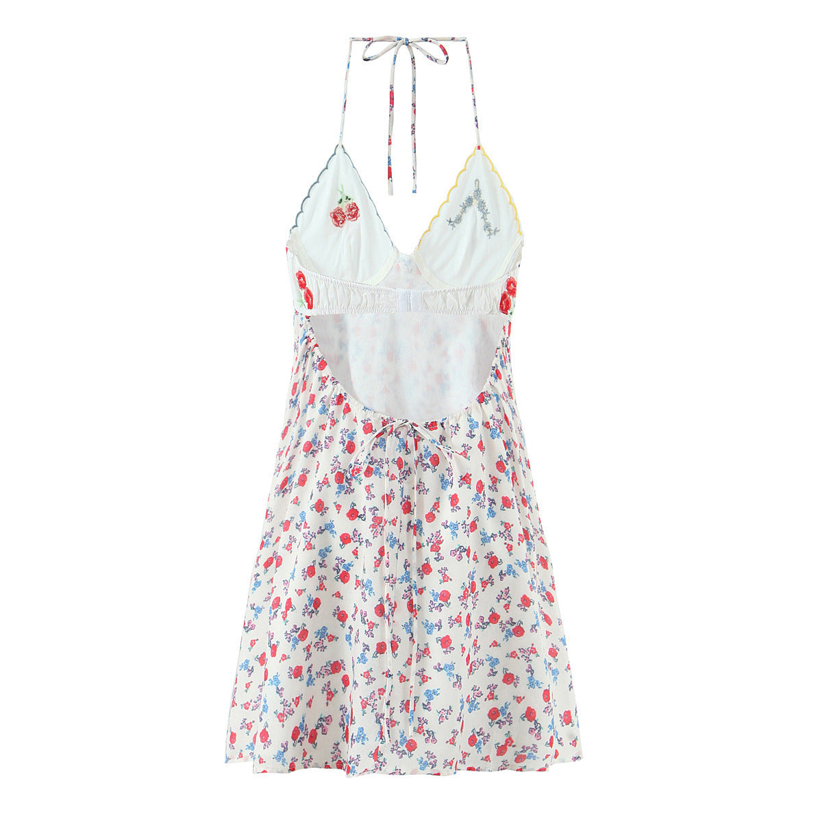 Hot girl sexy floral suspender dress