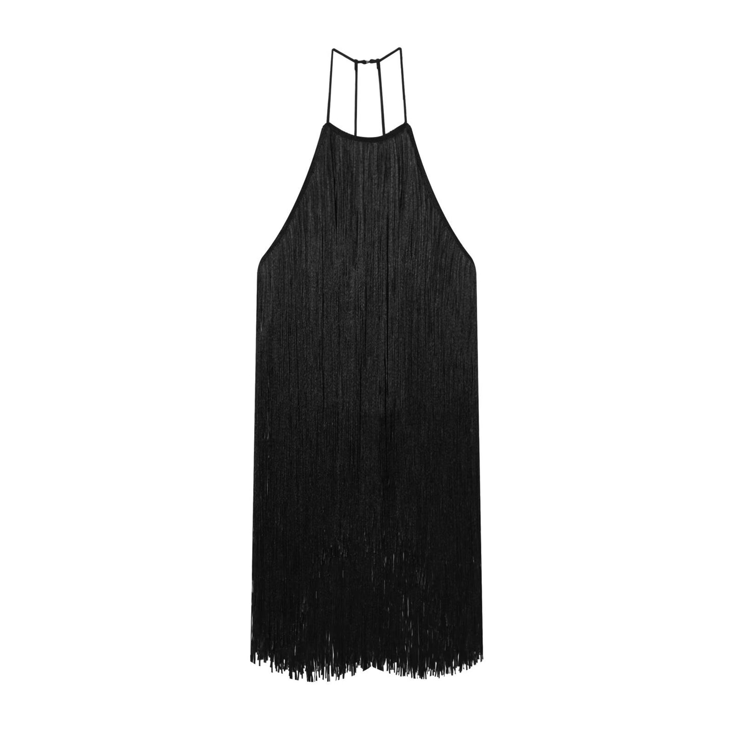Top Spicy girl velvet fringe hanging neck top