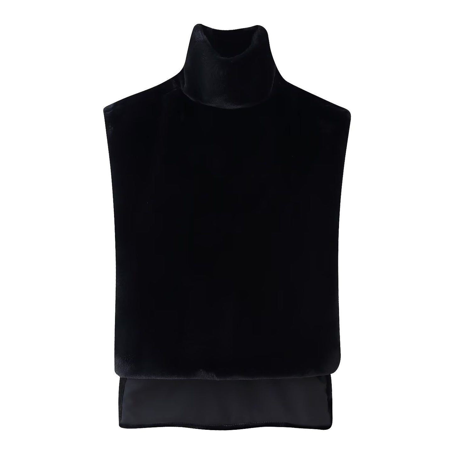 High necked faux fur shawl jacket for women's clothing