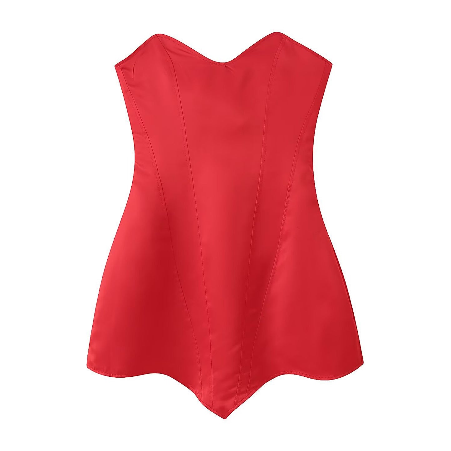 Spicy girl waist cinched back lace up dress