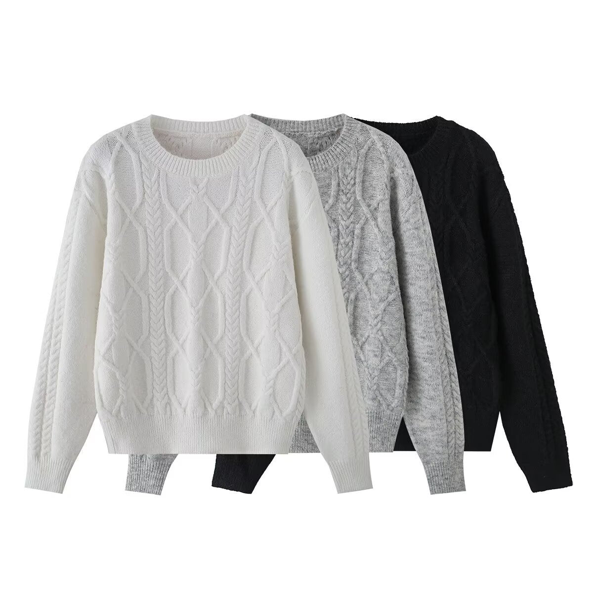 Half high neck loose sweater top
