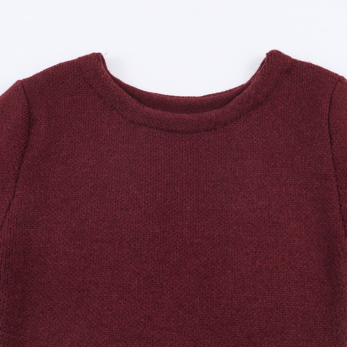 Artificial fur patchwork knitted dress