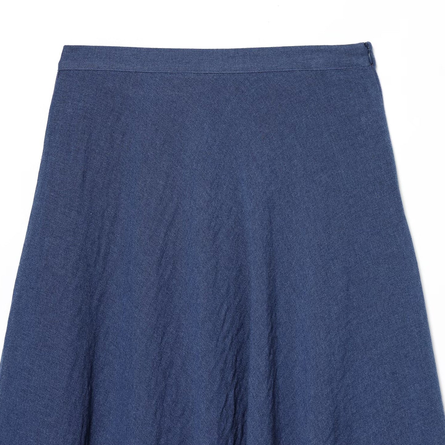 Commuting style elegant satin flute skirt