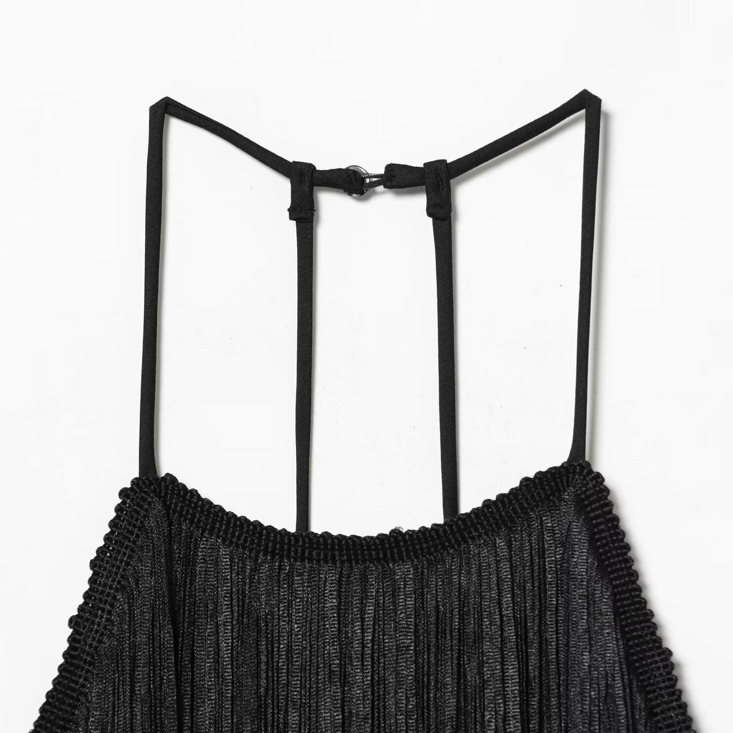 Top Spicy girl velvet fringe hanging neck top