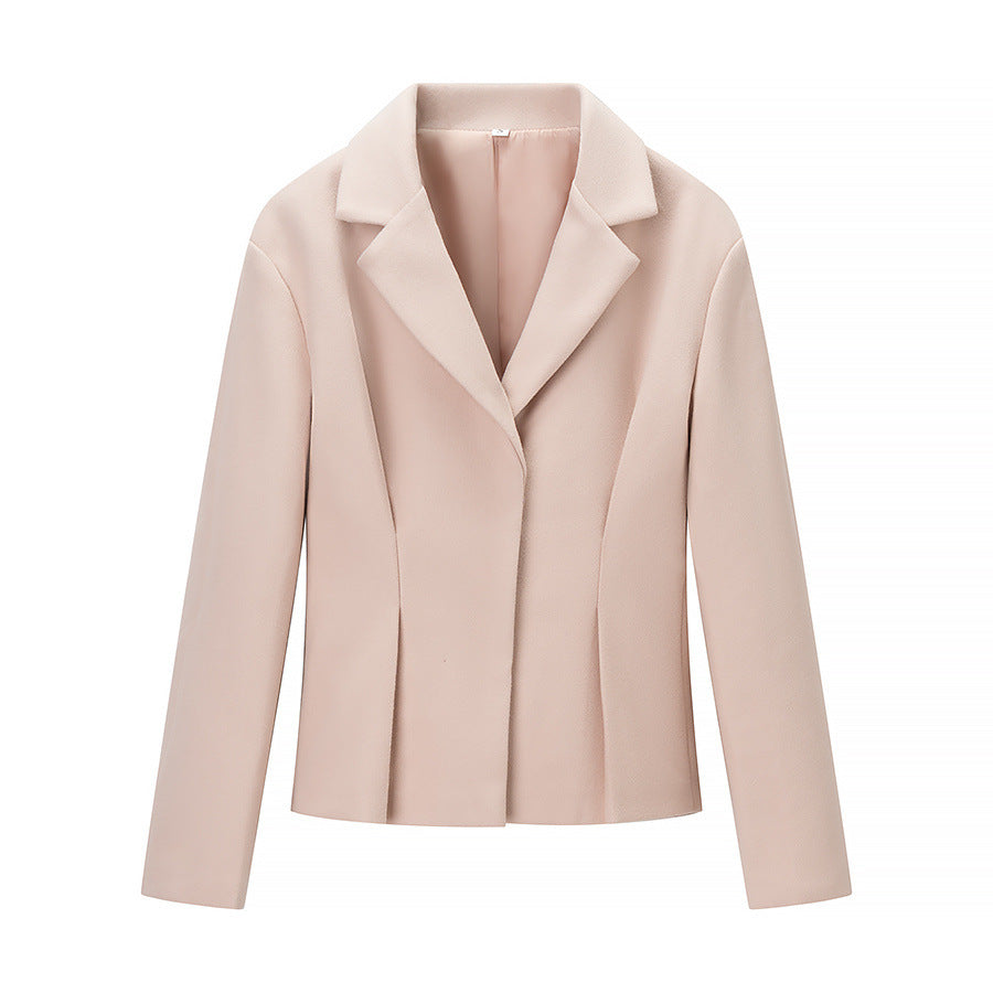 Chic Western-Style Women's Suit Jacket and Skirt Set, Fashionable and Versatile Outfit
