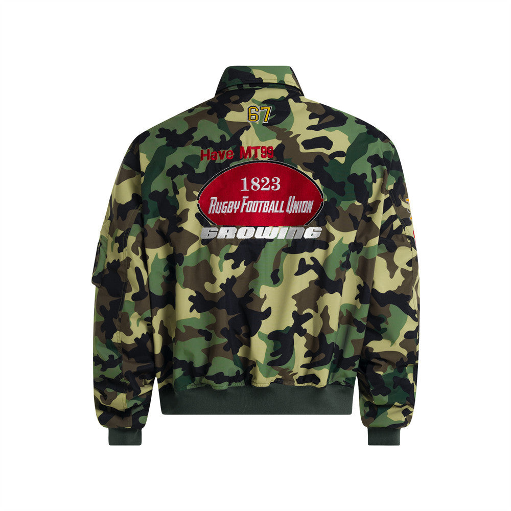 Camouflage short cotton jacket