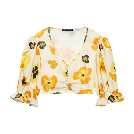 Style Printed Loose Fit Short Sleeve Round Neck Top