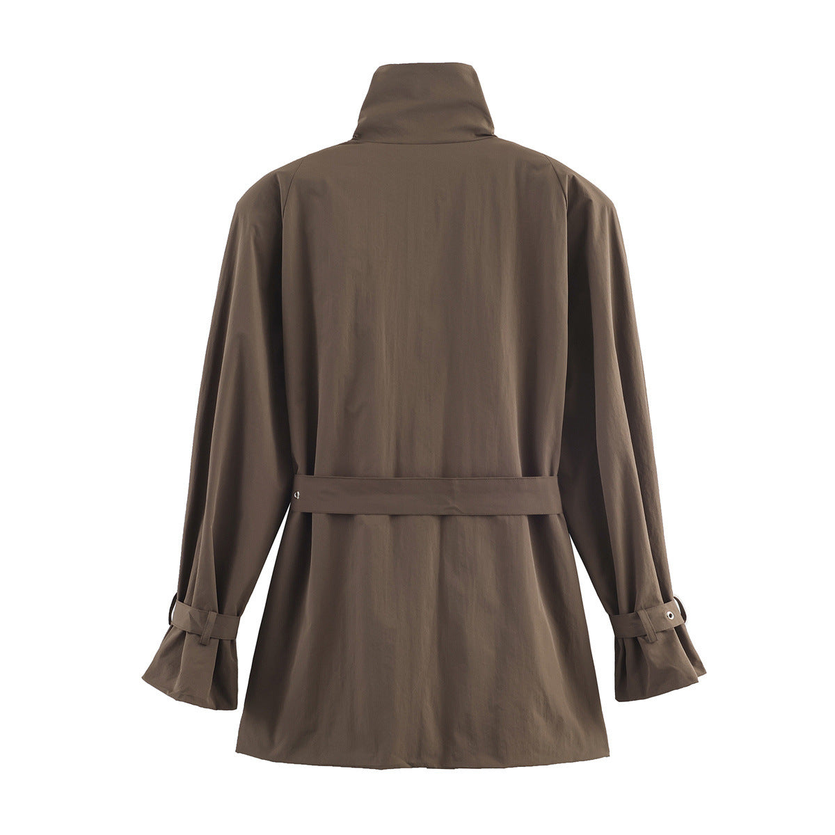 Street belt decoration short windbreaker jacket