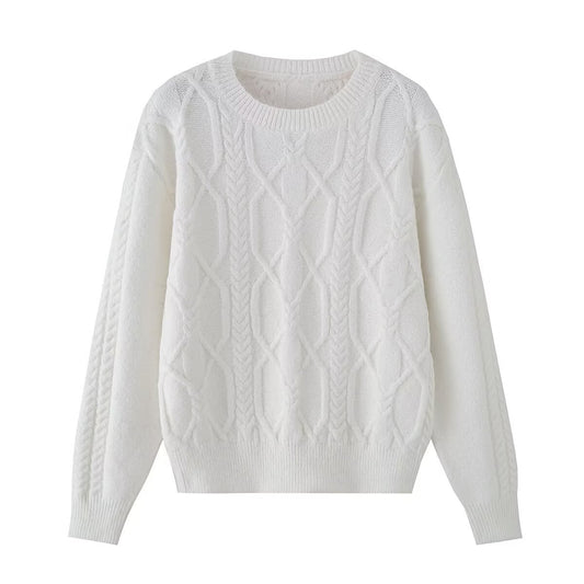 Half high neck loose sweater top
