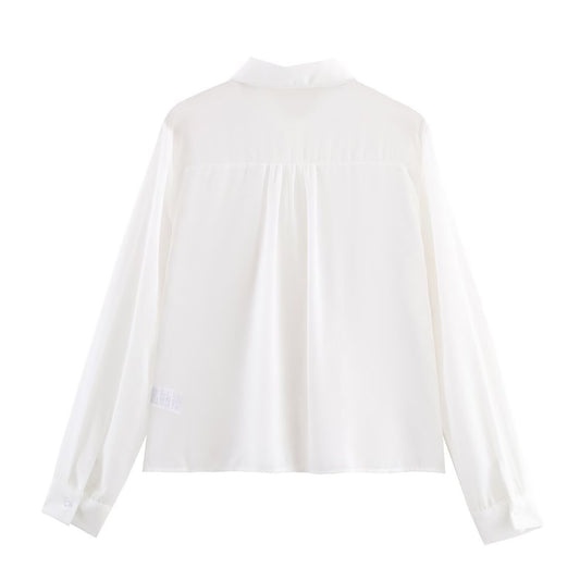 Commuting style versatile loose casual long sleeved shirt