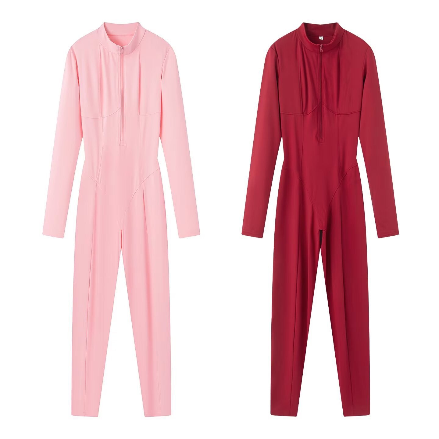 Yoga Suit Women's 3D Shaping Fit Round Neck Long Sleeve Athletic One-Piece Yoga Suit