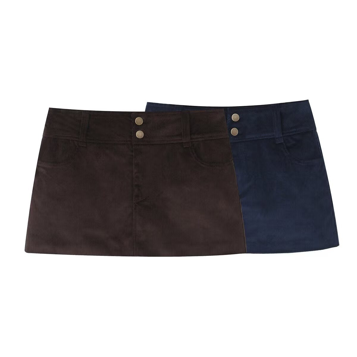 Spicy girl corduroy half body mini skirt