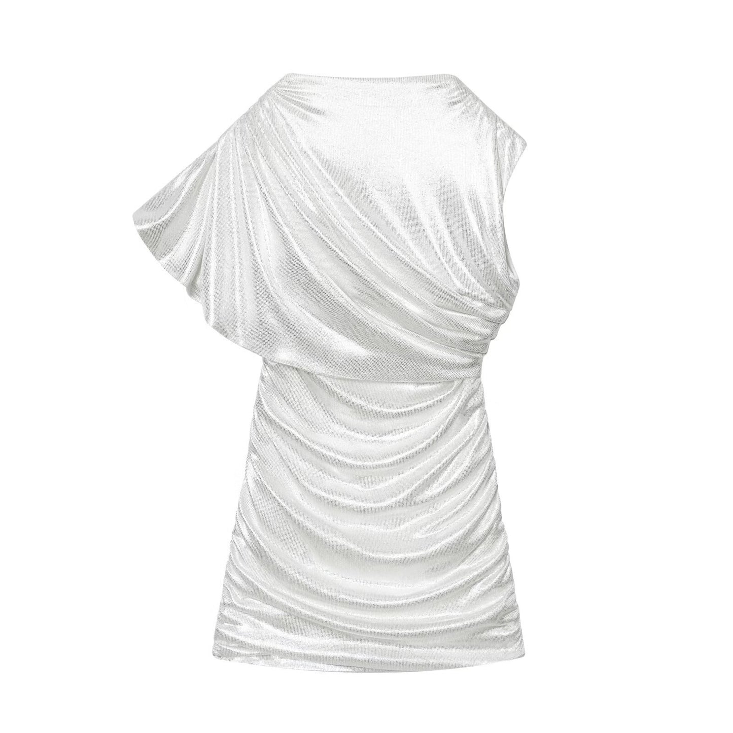 Chic Layered Mesh Dress with Rhinestone DetailingFashion Style Women's Dress