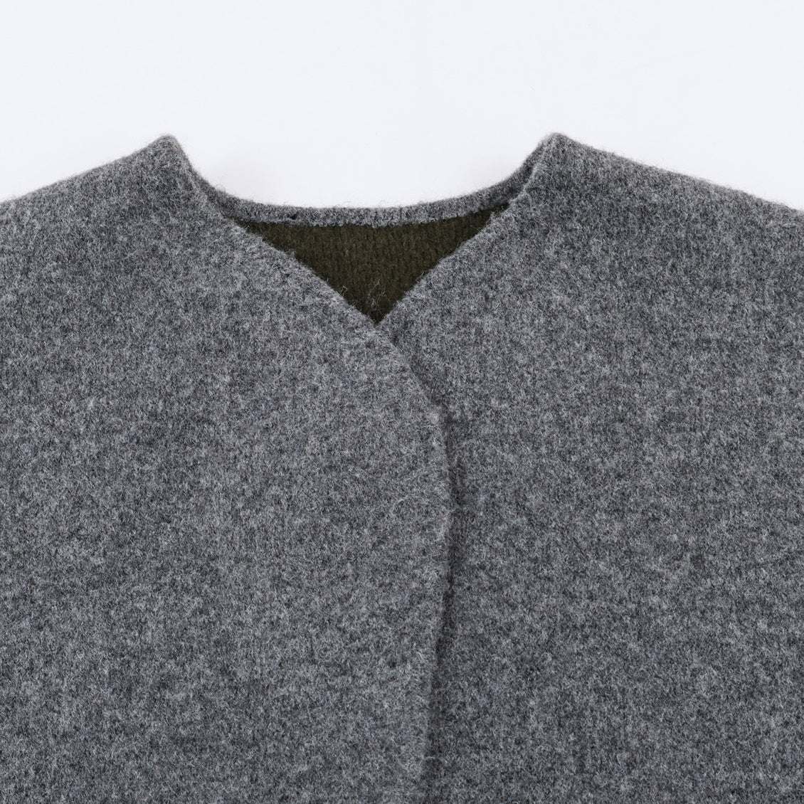 Simple style casual double-sided knitted jacket