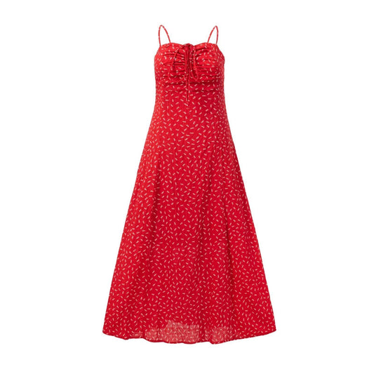 Dress Elegant Classic Print Strap Dress Women's Fashion Style Casual Dress