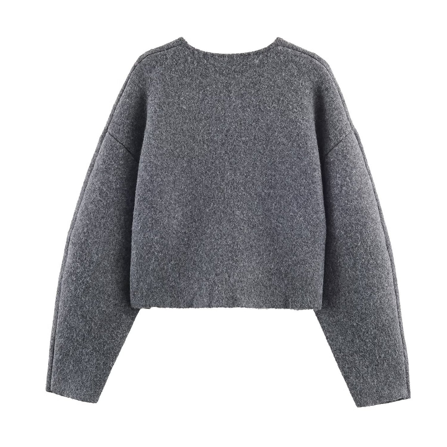 Simple style casual double-sided knitted jacket
