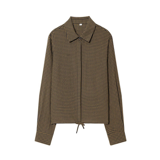 Street casual plaid shirt women's clothing