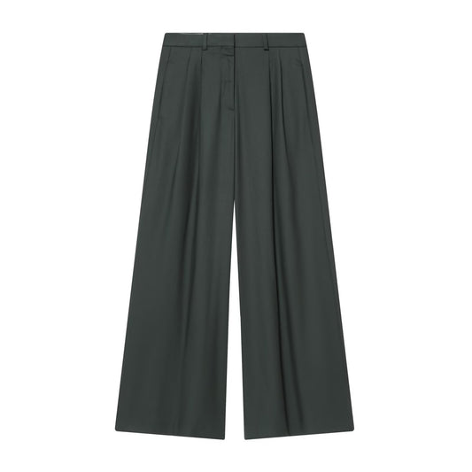 Commuting style loose wide leg pleated pants